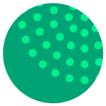 Green circle with seed pattern